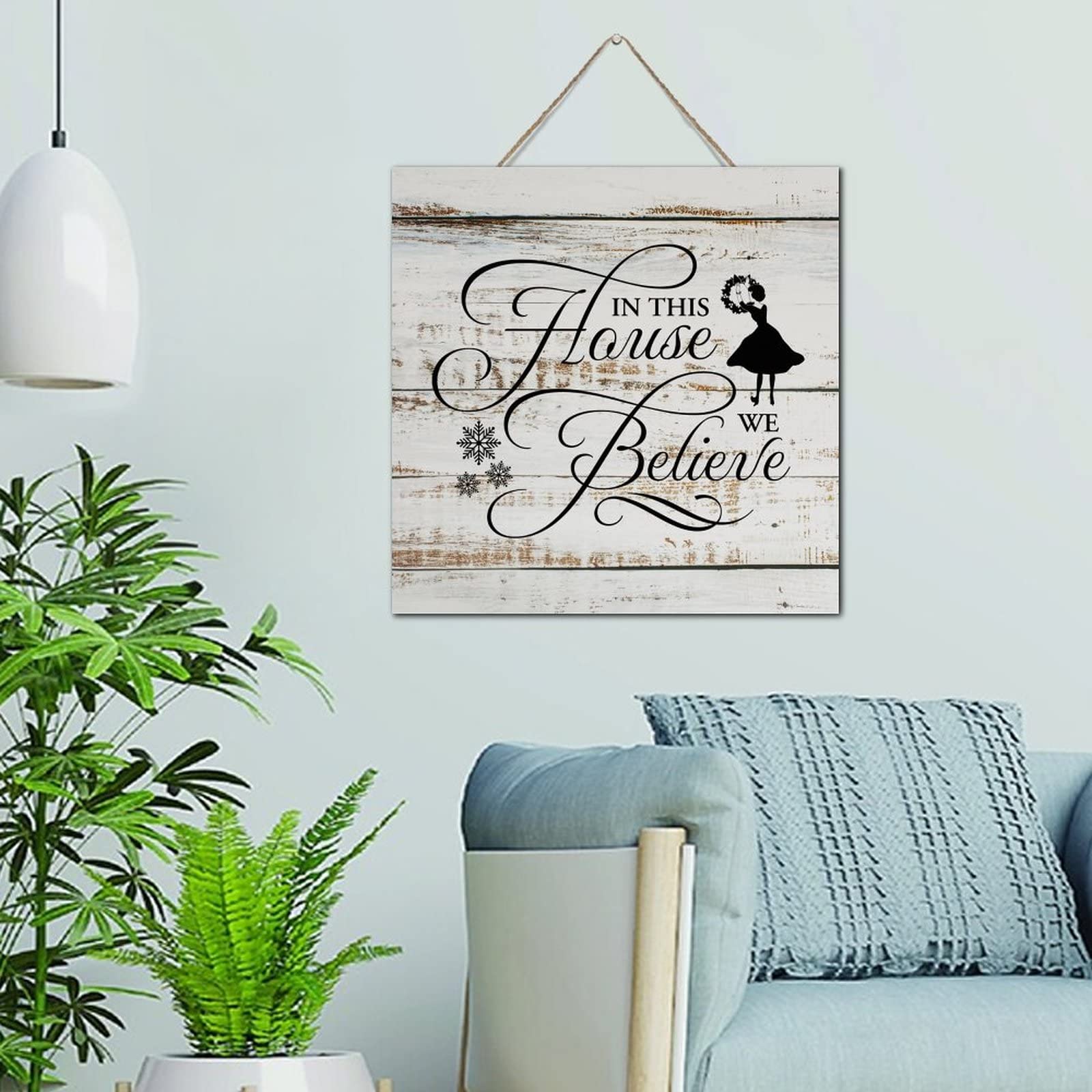 Placa de madera para decoración de pared cristiana que soluciona paredes vacías en la cocina