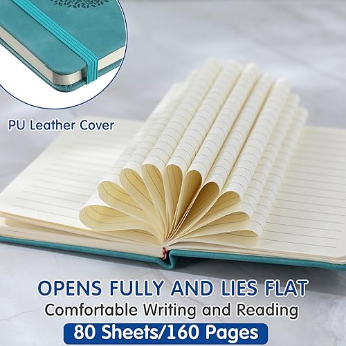 Miniatura 3 de Paquete de 30 cuadernos de bolsillo pequeños de 3.7 x 5.7 pulgadas, tamaño A6, de tapa dura, mini cuadernos de cuero con soporte para bolígrafo,
