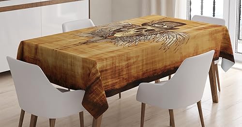 Miniatura 8 de Ambesonne Mantel psicodélico, tecnología retro, patrón geométrico abstracto de los años noventa, impresión artística de píxeles, mantel rectangular