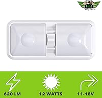 Vista 8 de Leisure LED - Paquete de 5 luces LED para techo con doble cúpula, interruptor de encendidoapagado para iluminación interior de coche, RV, remolque