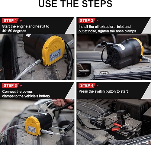 Miniatura 4 de Bomba extractora de aceite de 12V 60W, bomba de cambio de aceite mejorada, bomba extractora de transferencia de líquido diesel de succión de