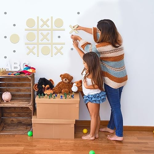 Miniatura 2 de Juego magnético de pared de Tic Tac Toe, decoración de sala de juegos, juego de fiesta interior para niños y adultos, calcomanías de pared modernas