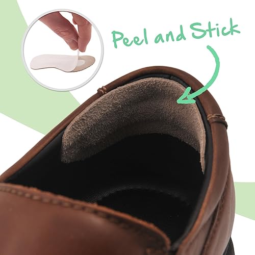 Miniatura 6 de Mintfoot - Agarraderas de cuero para el talón – 10 piezas – Forros para zapatos para mujeres y hombres – Tacones para detener ampollas y cortes