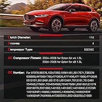 Vista 2 de cciyu Embrague del compresor de CA 2004-2006 apto para Scion xA xB 1.5L Auto reparación Compresores Asamblea