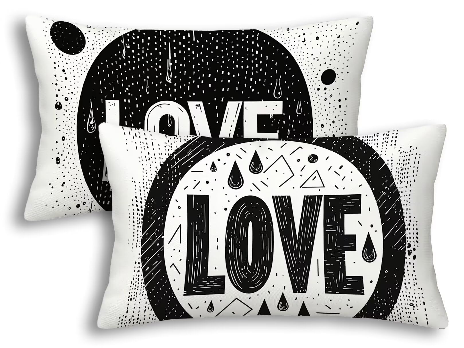 Housse coussin 40x80 taie oreiller gris rectangulaire velours lot de 2