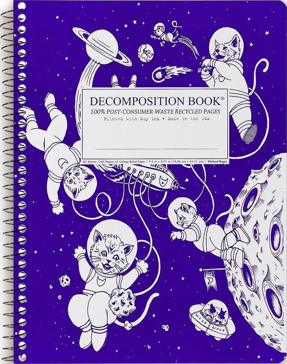 Decomposition Kittens in Space Coilbound Book Ruled
