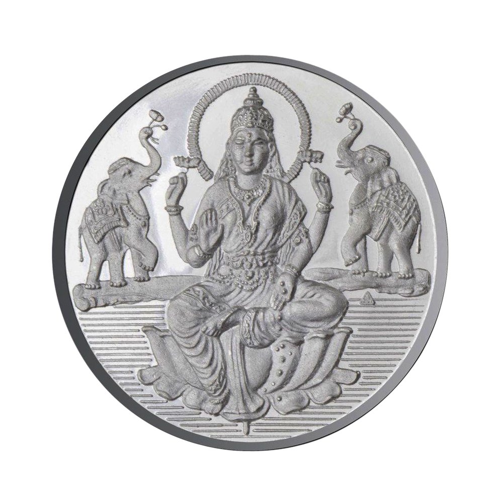 Moneda de diosa Lakshmi en plata pura 999 moneda religiosa 10 gramos