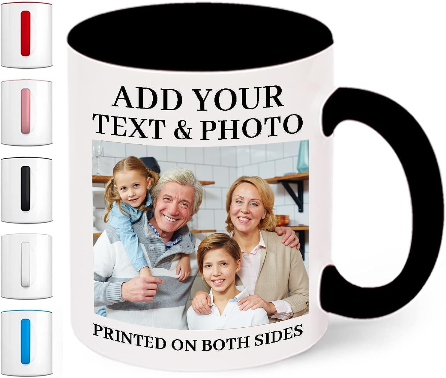 Personalised Mug- Custom Mug with Photo Text Logo-Personalised Mothers Day Gifts for Mum Dad Best Friend Birthday-Multiple Fonts and Colors-11Oz