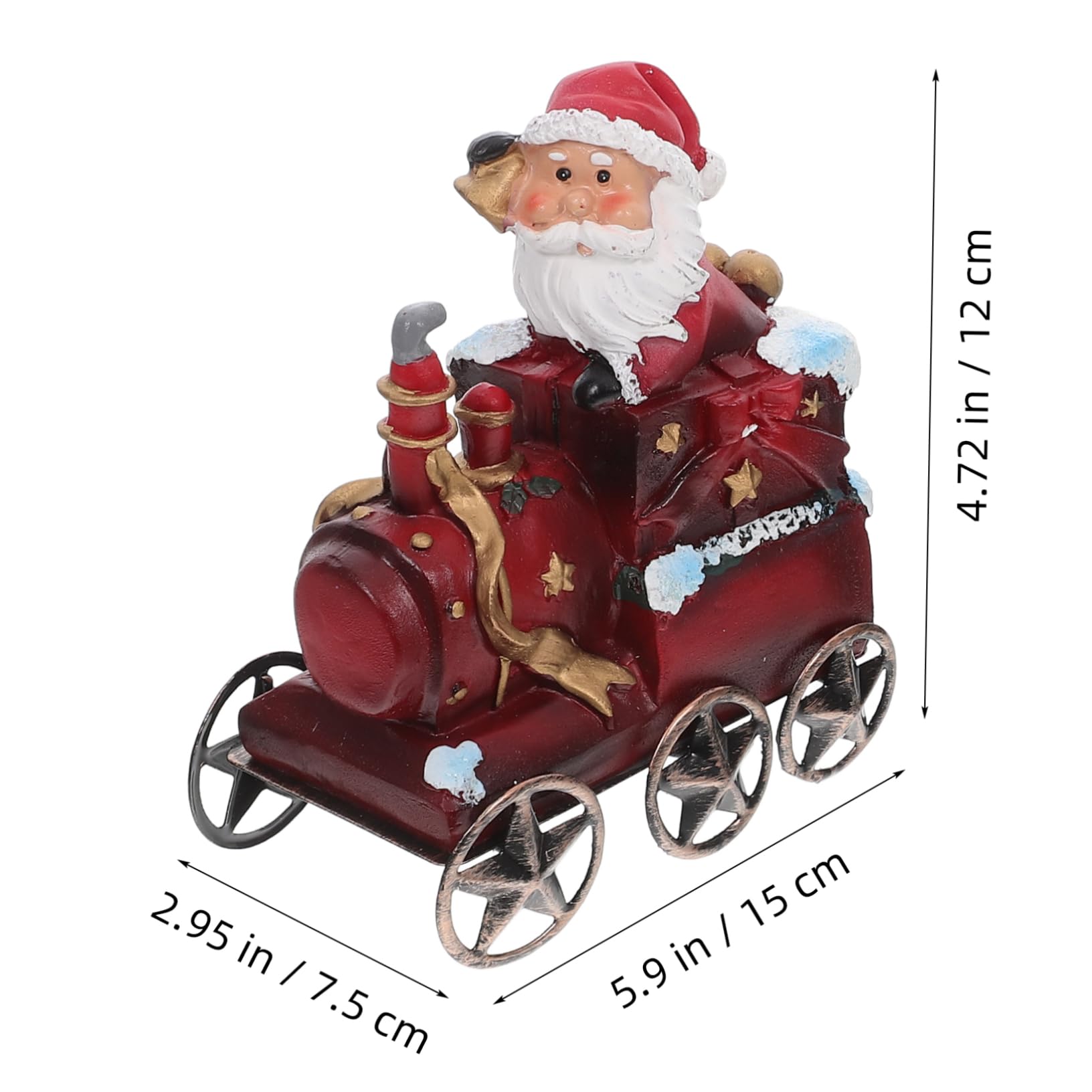 3 Piezas Decoraciones Navideñas Tren De Escritorio De Resina Juego De Decoración De Mesa Adorno De Tren Decoración Festiva De Escritorio para Fiestas Navideñas