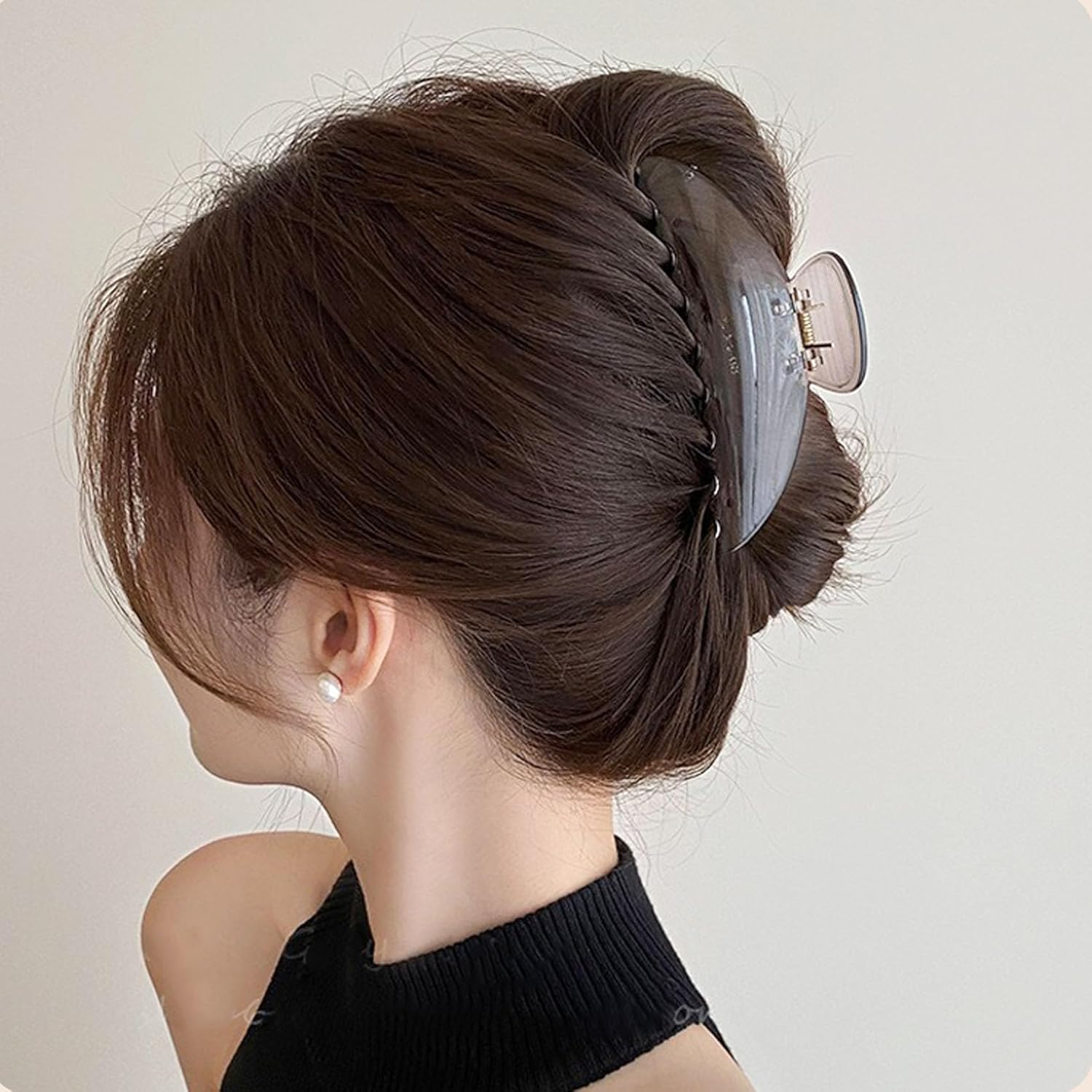 Hair Claw Clip for Women, 5 Inch Large Nonslip Claw Clip, Strong Hold for Medium Hair, Comfortable No-Pull, For Half-Up & French Twist, Fashion Hair Accessory Gift - Image 7