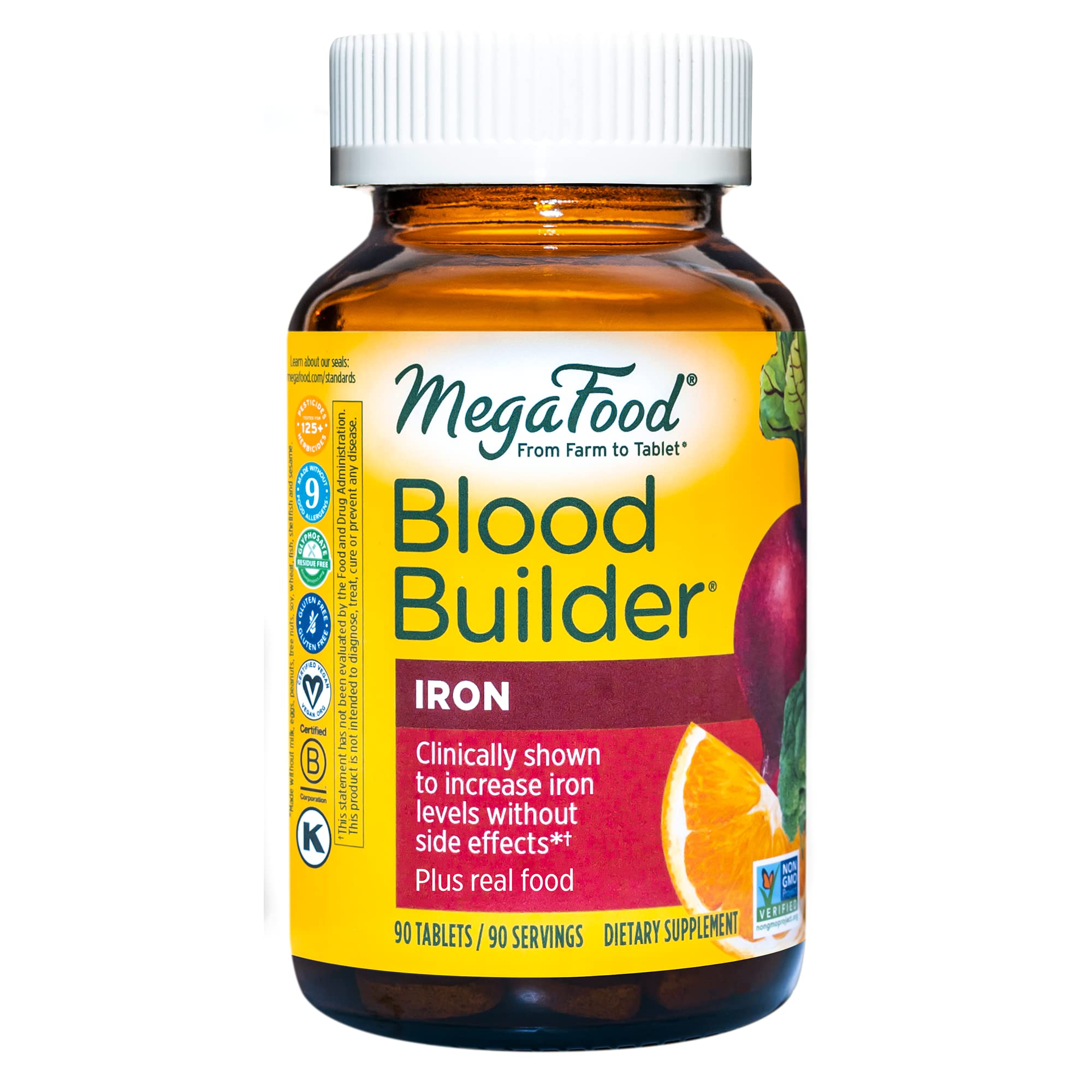 Sponsored Ad - MegaFood Blood Builder - Iron Supplement Shown to Increase Iron Levels without Nausea or Constipation - Ene...