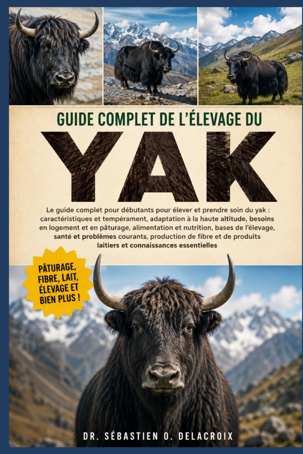 GUIDE COMPLET DE L’ÉLEVAGE DU YAK: Le guide complet pour débutants pour élever et prendre soin du yak : caractéristiques et tempérament....produits laitiers et connaissances essentielles
