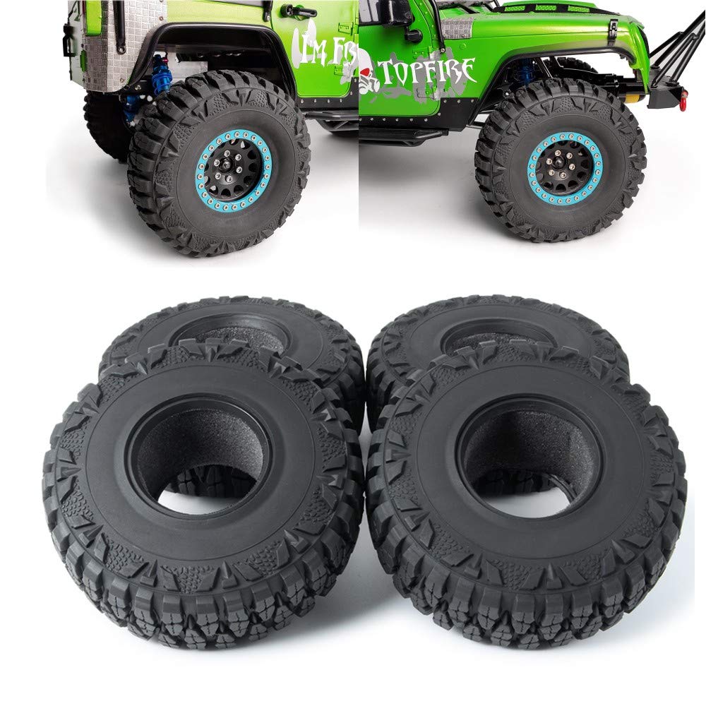 Pneus RC 1/10 Modifié 4 Pneus Caoutchouc Avec Jante Métal 2.2″ Pour 1/10 RC Crawler – Axial SCX10 TRX-4 – Austar