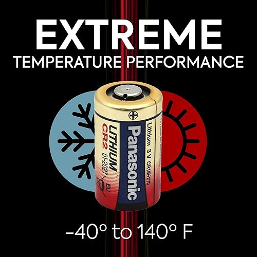 Miniatura 4 de Panasonic Baterías de litio CR2 de larga duración de 3.0 voltios para telémetros de golf, cámaras, linternas y otros dispositivos, paquete de 12