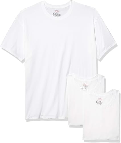 Tagless Stretch White Crewneck T-Shirts 