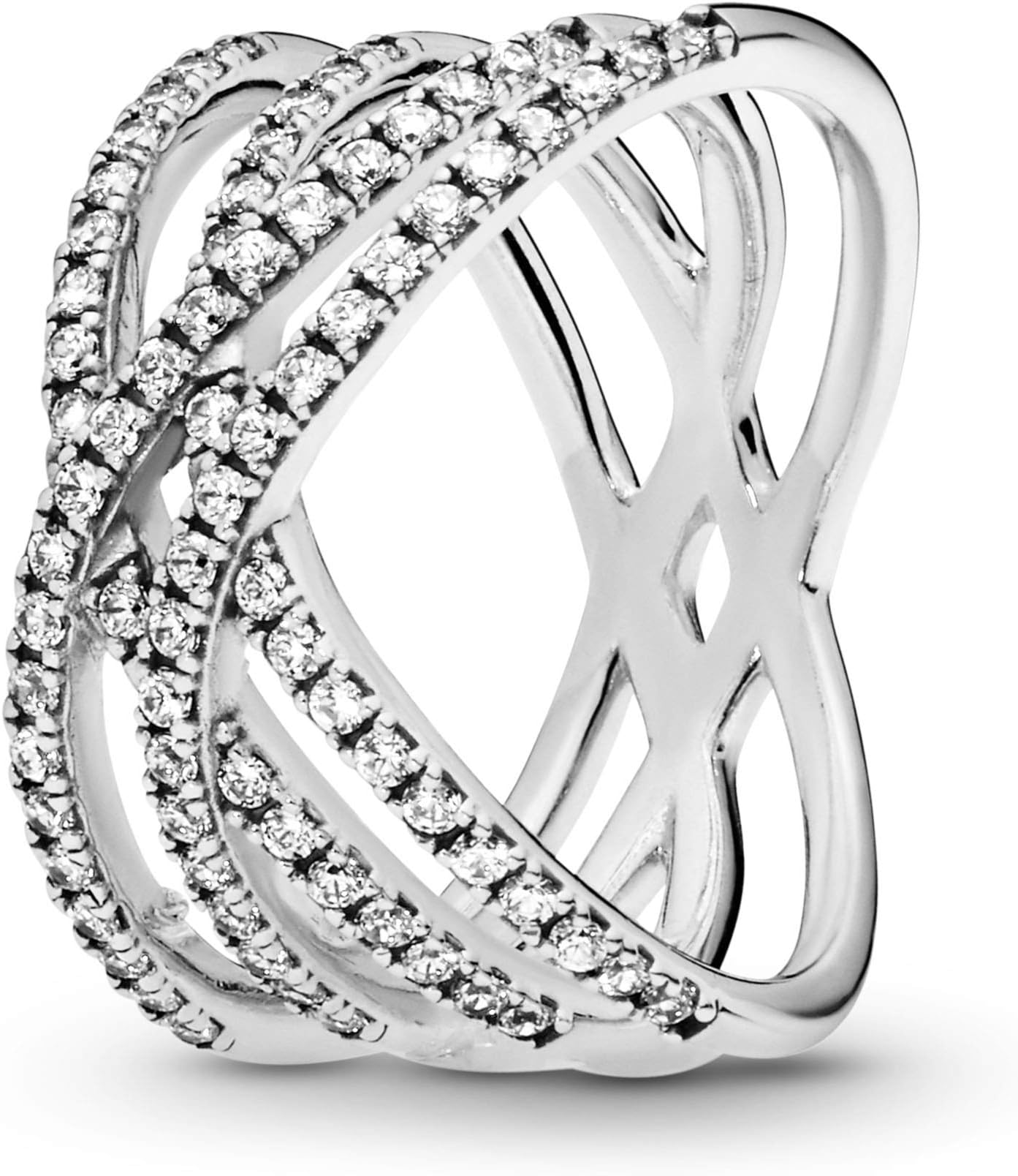 Pandora Ring 196401CZ-54 Woman Silver Zirconitas Lo Retubo