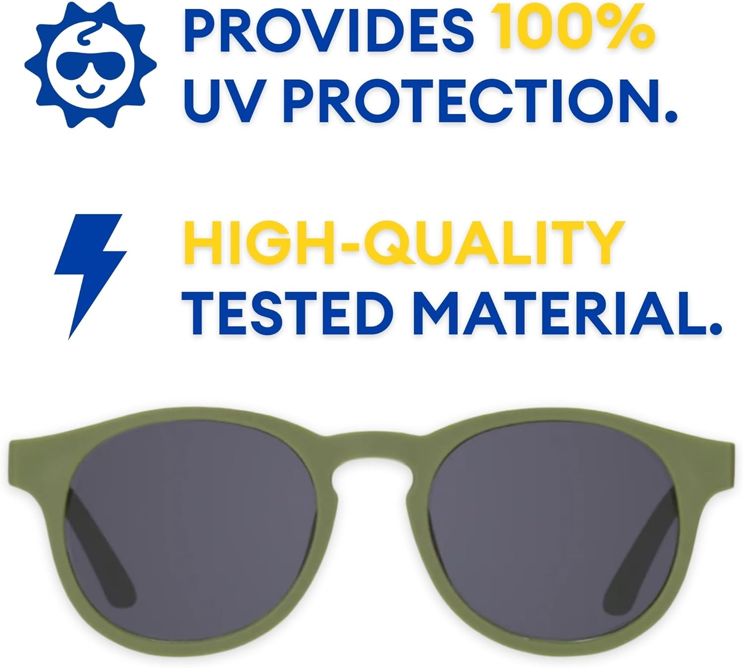 Babiators Keyhole Baby & Toddler Sunglasses | 100% UV Protection, Shatter-Resistant, Flexible Rubber Frames