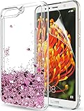 LeYi Funda Huawei Y6 2018 Silicona Purpurina Carcasa con HD Protectores de Pantalla,Transparente Cristal Bumper Telefono Gel TPU Fundas Case Cover para Movil Huawei Y6 2018 ZX Oro Rosa LeYi Funda Huawei Y6 2018 Silicona Purpurina Carcasa con HD Protectores de Pantalla,Transparente Cristal Bumper Telefono Gel TPU Fundas Case Cover para Movil Huawei Y6 2018 ZX Oro Rosa