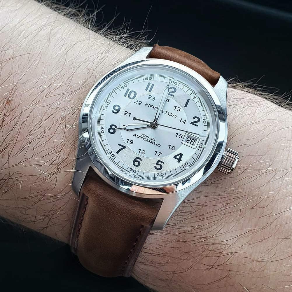 Miniatura 3 de Ritche Quick Release Leather Watch Band 18mm 19mm 20mm 21mm 22mm 23mm 24mm Leather Watch Strap