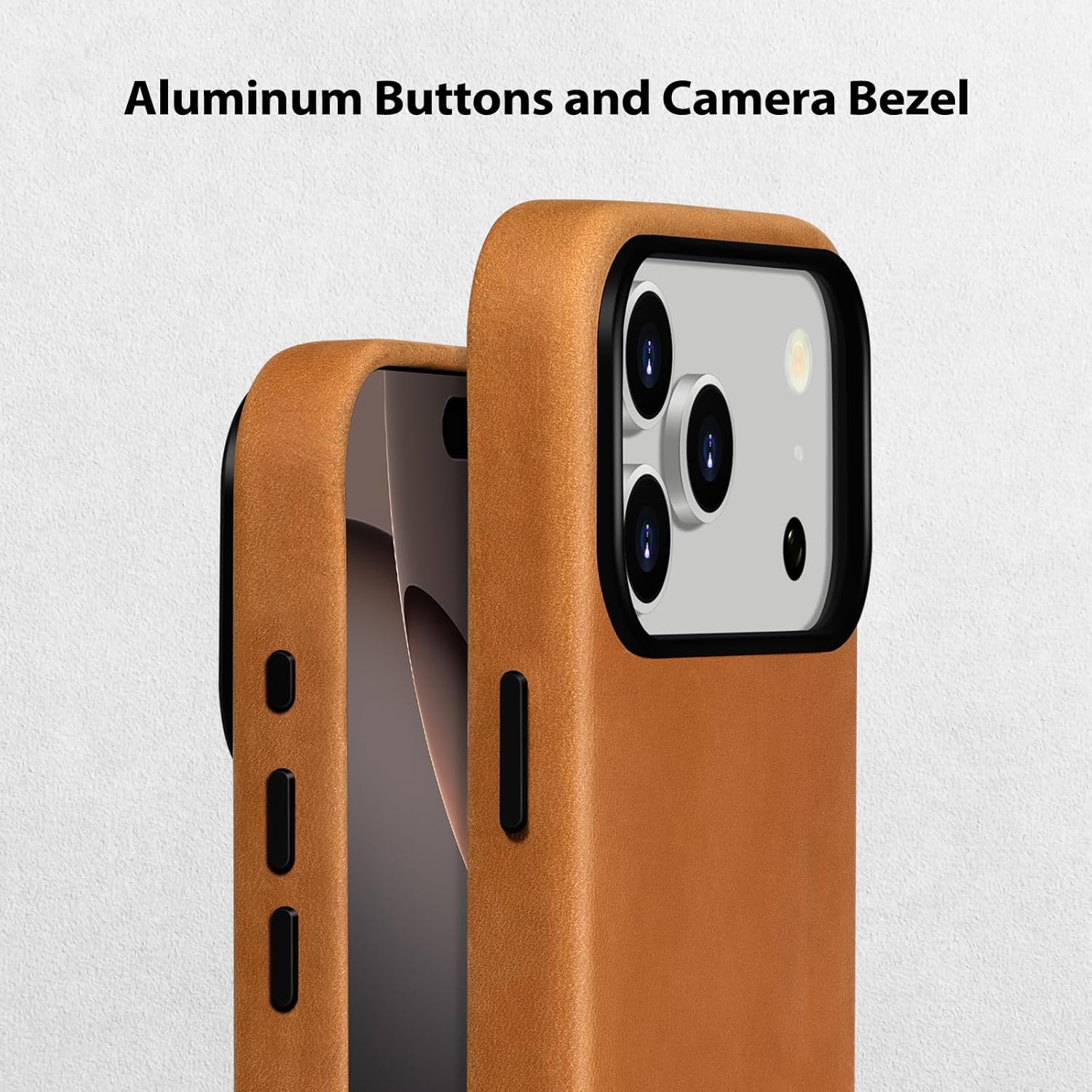 Belemay Handcrafted Crazy Horse Leather Case for iPhone 17 Pro Max, Compatible with MagSafe, Vintage Aesthetic, Two-Tone Effect, Unique Patina, Camera Control Button Coverage (6.9"), Sunset Tan - Image 7
