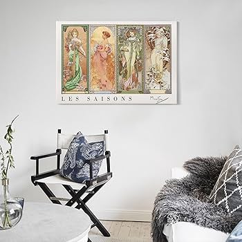 ミュシャ 絵画 ポスター（大） ポスター美術の世界で輝いたアール・ヌーヴォーの代表」アルフォンス