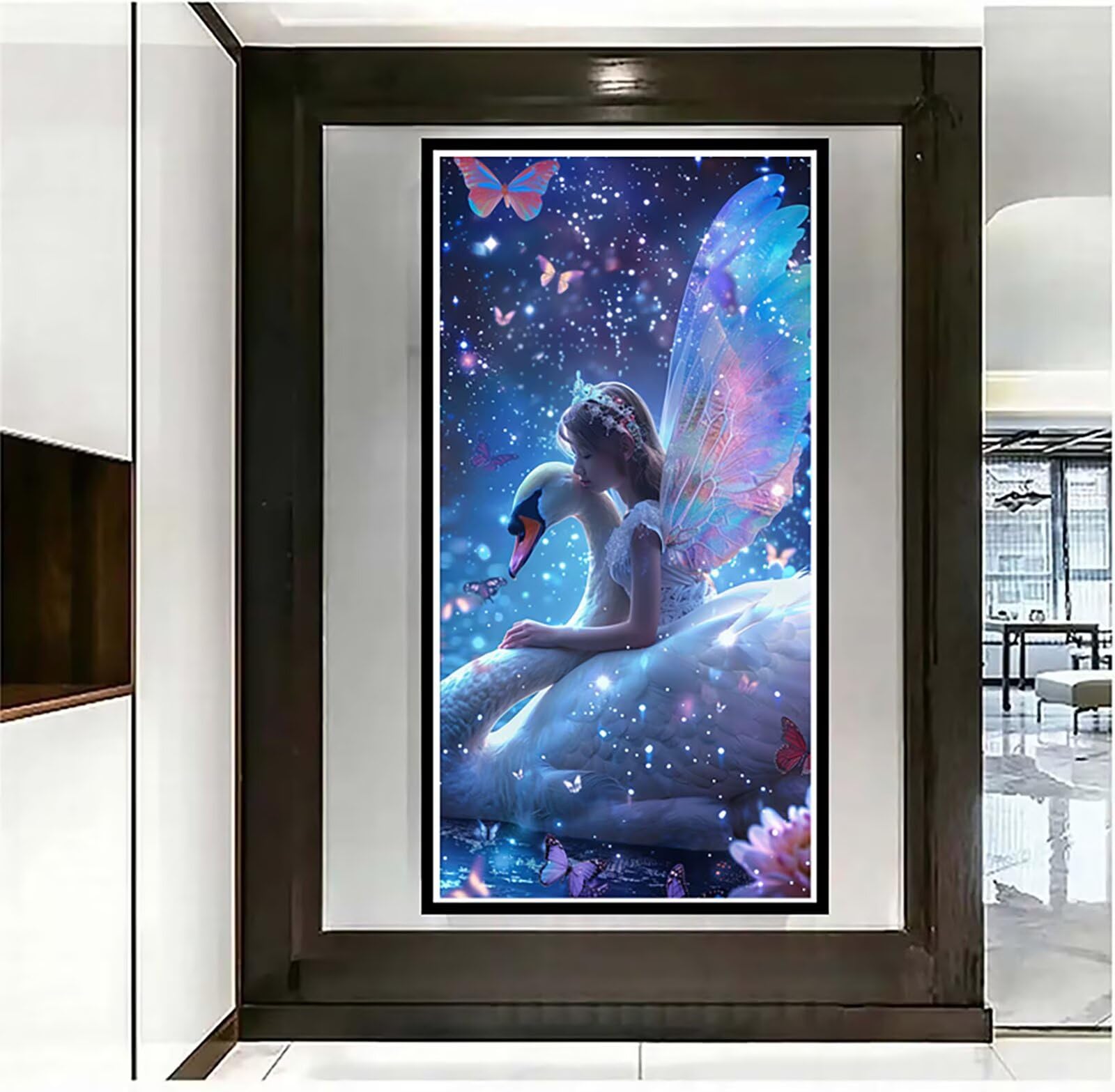 Dipingere con i Numeri Adulti Oca, Dipingere con i Numeri Elfo, Fai da te Paint by Numbers per Principianti, Hobby Creativi Adulti, Painting by Numbers per Decorazioni Casa Regalo 80x160cm X-7005