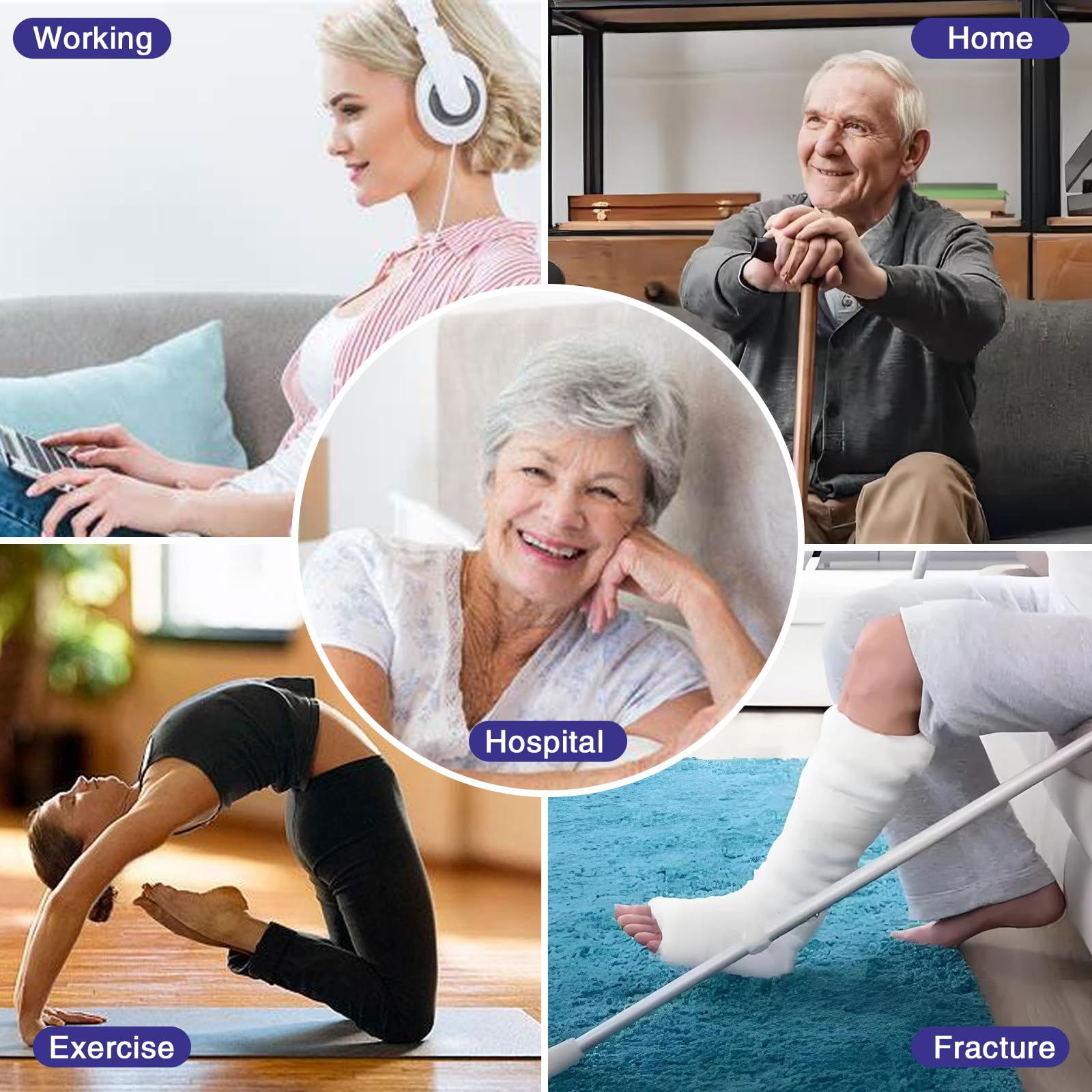 Calcetines para diabéticos extra anchos 2 pares de calcetines bariátricos anchos no vinculantes para hospitales hinchados neuropatía para hombres y mujeres