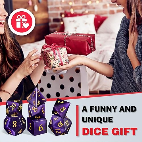 Miniatura 6 de LUCKY-M Juego de dados DND de piedras preciosas de ojo de gato, juego de dados D y D para Calabozos y Dragones, dados de piedra, accesorios de D&D,