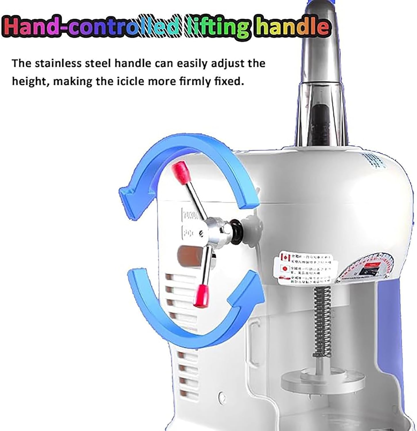 Commerical Electric Ice Shaver Machine Snow Cone Maker Shaved Ice Machine(Red)