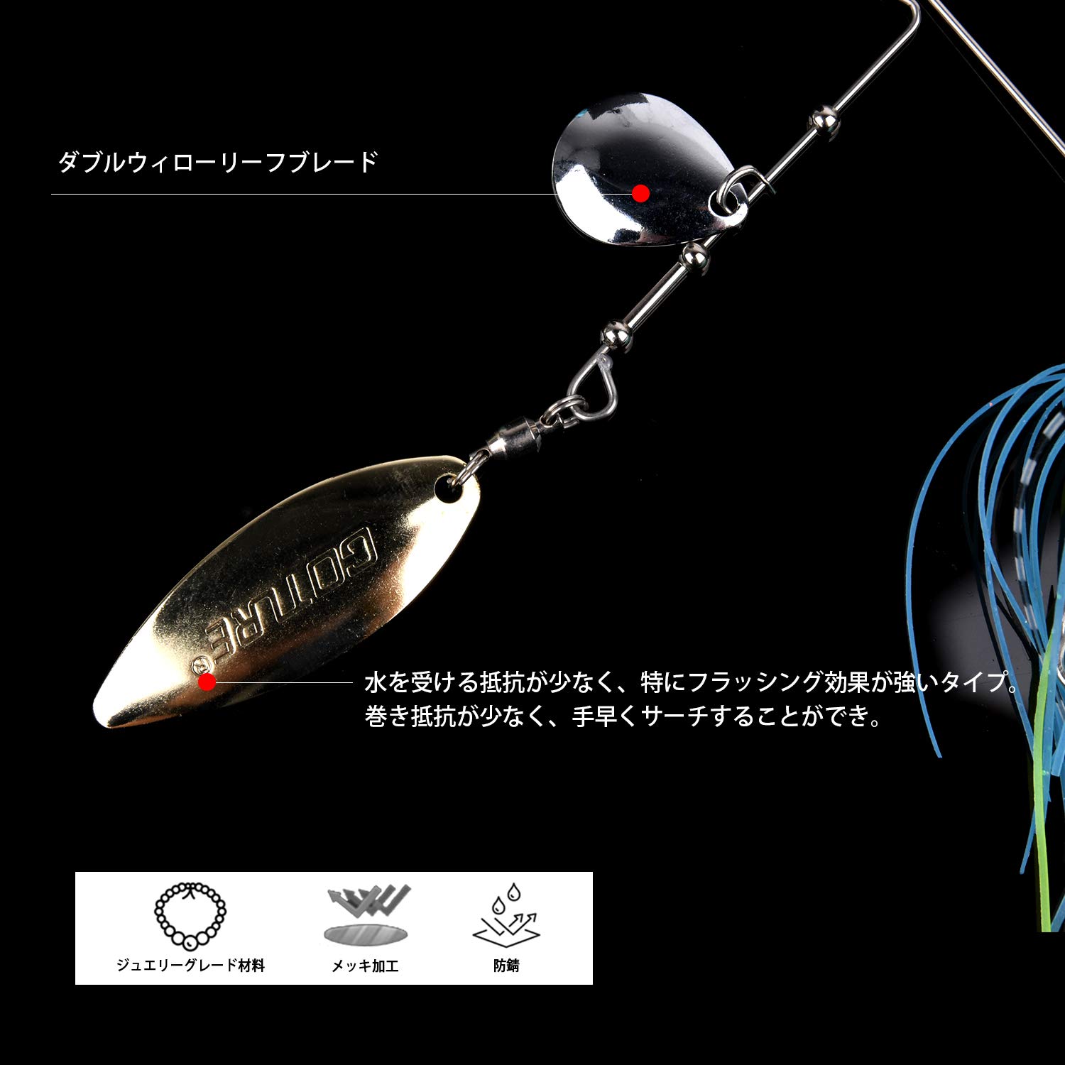Amazon.co.jp: スピナーベイトセット バス釣り ルアー 淡水用