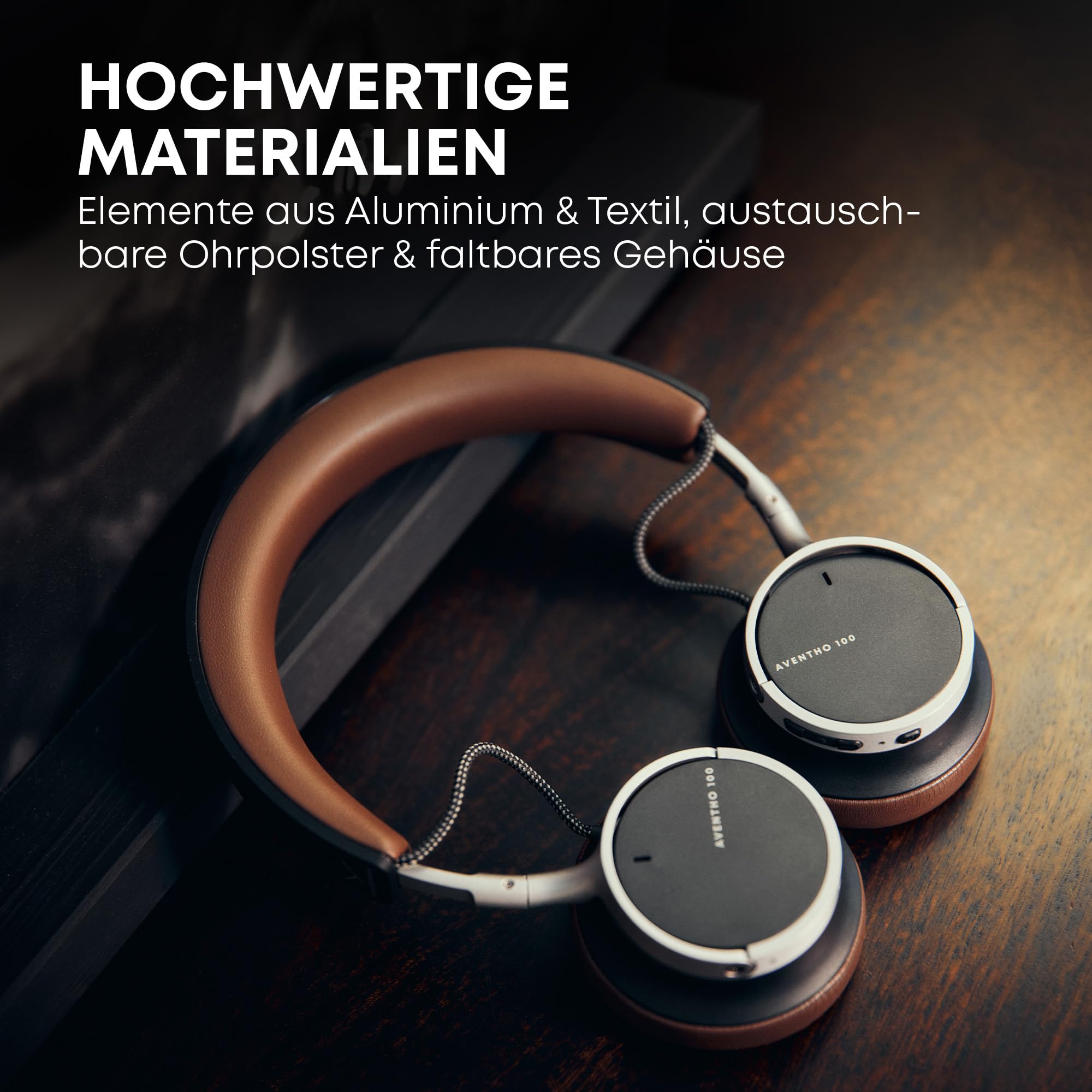 beyerdynamic AVENTHO 100 Wireless On-Ear Kopfhörer mit aktiver Geräuschunterdrückung, 60 Stunden Akkulaufzeit, faltbares Design, austauschbare Ohrpolster, in Cream - neues Update per App verfügbar