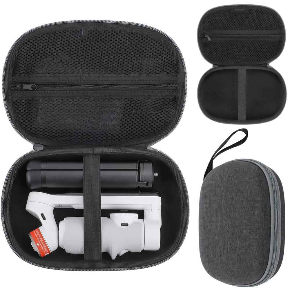 MAKINGTECFor Insta360 Flow/DJI OM6/OM5/SE/OM4/OM4 SE Case,PU Leather Portable Storage OM 6 Case Shoulder Bag for DJI OM 6 Smartphone Gimbal Stabilizer Accessories