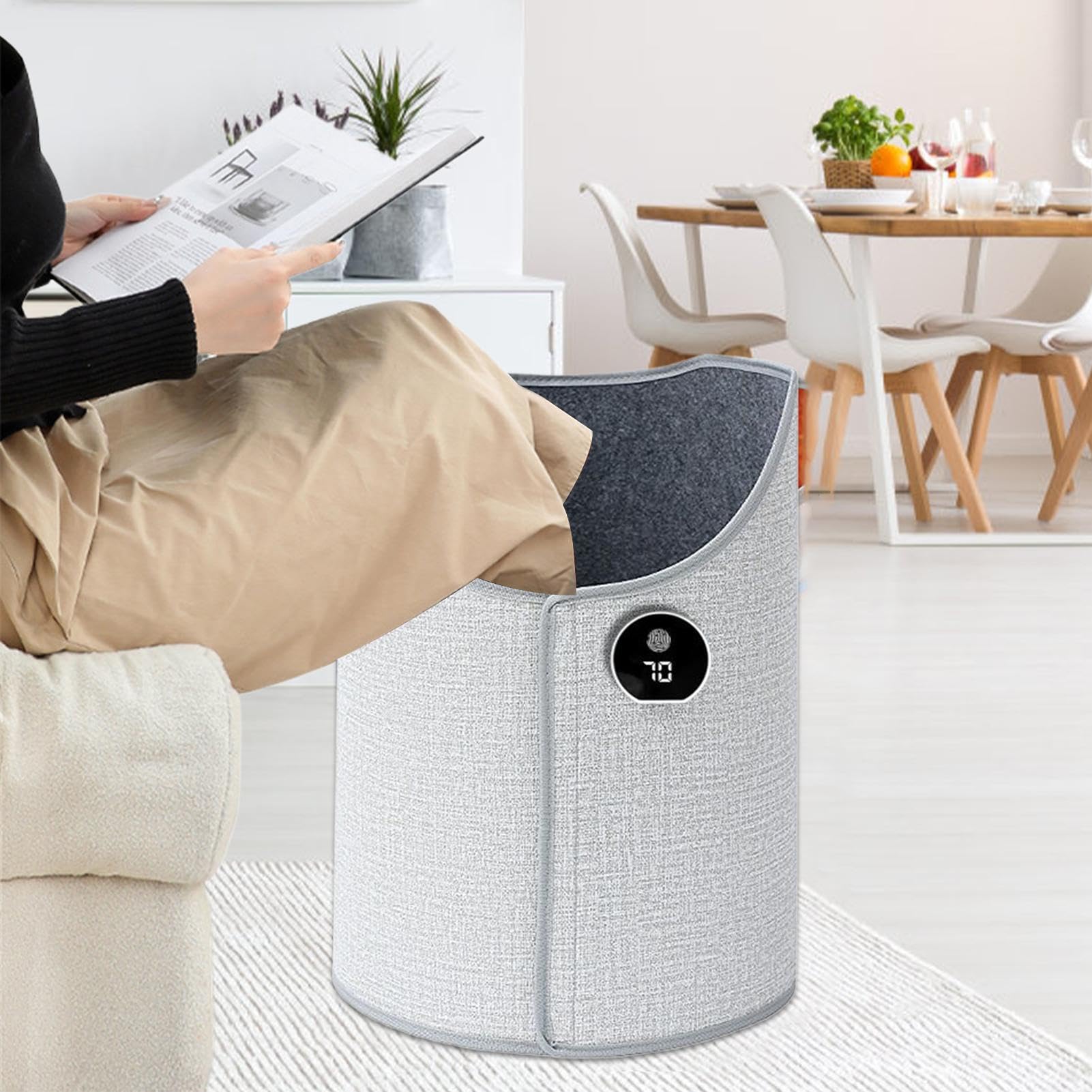 Ogrzewacz Do Nóg Pod Biurkiem 5 Poziomów Regulowany Ergonomiczny Cichy