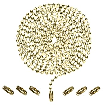Pull Chain Extension for Ceiling Fan and Light Fixture, 59-inch Long with 6 Matching Connector (Gold)