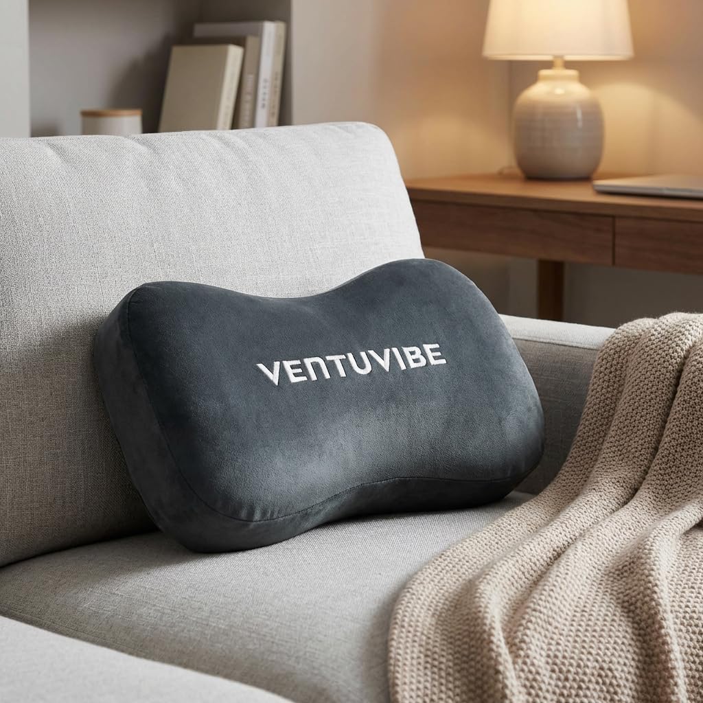 Neck Pillows-Chair Headrest,Neck & Cervical Pillows-Memory Foam,Black