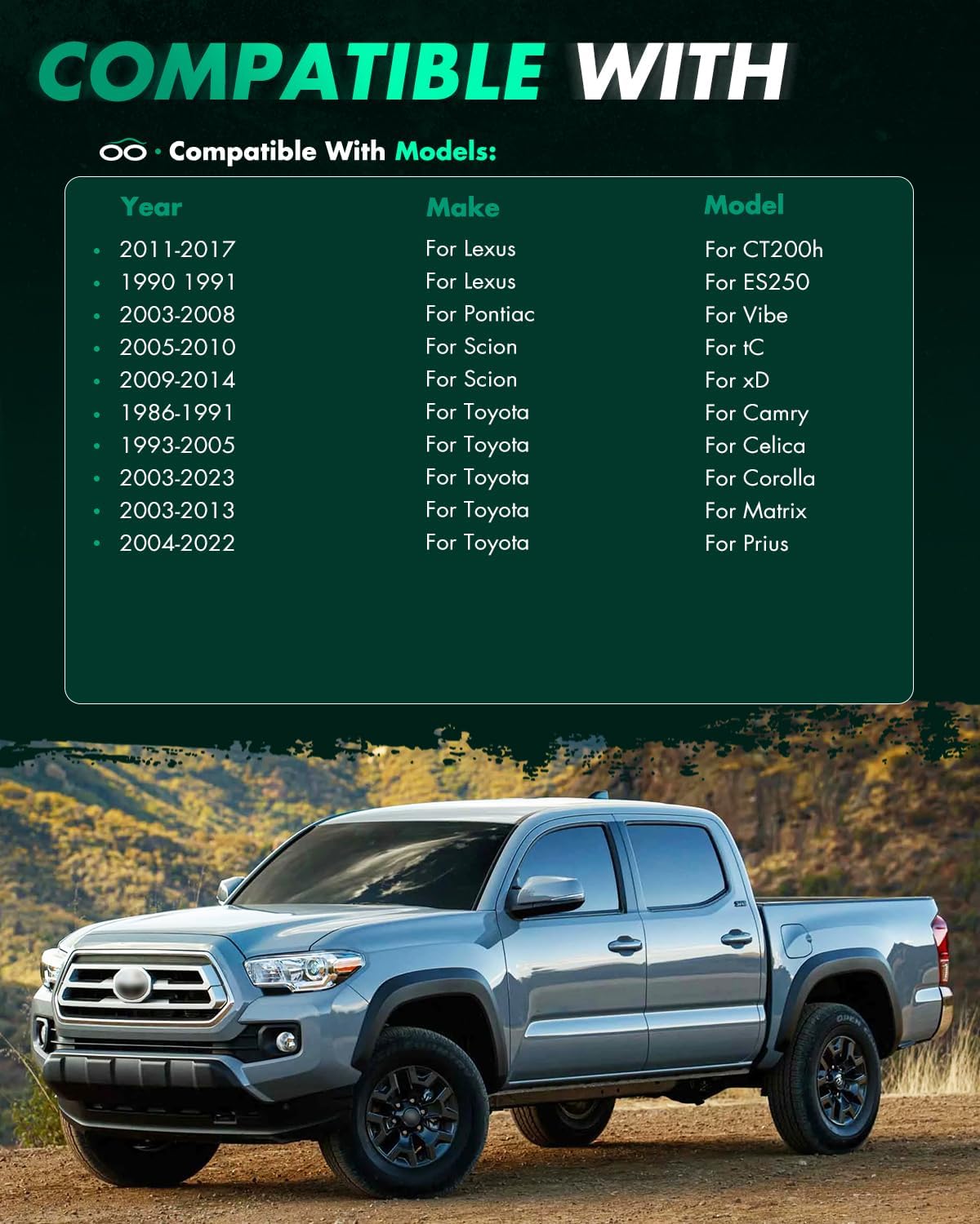 SCITOO 4Pcs 5x100 Wheel Spacers 1.5" Bore 54.1mm Studs 12x1.5 5Lug Wheel Spacers Fit for Toyota Camry 1986-1991, Celica 1993-2005, Corolla 2003-2023, Matrix 2003-2013, for Prius 2004-2022