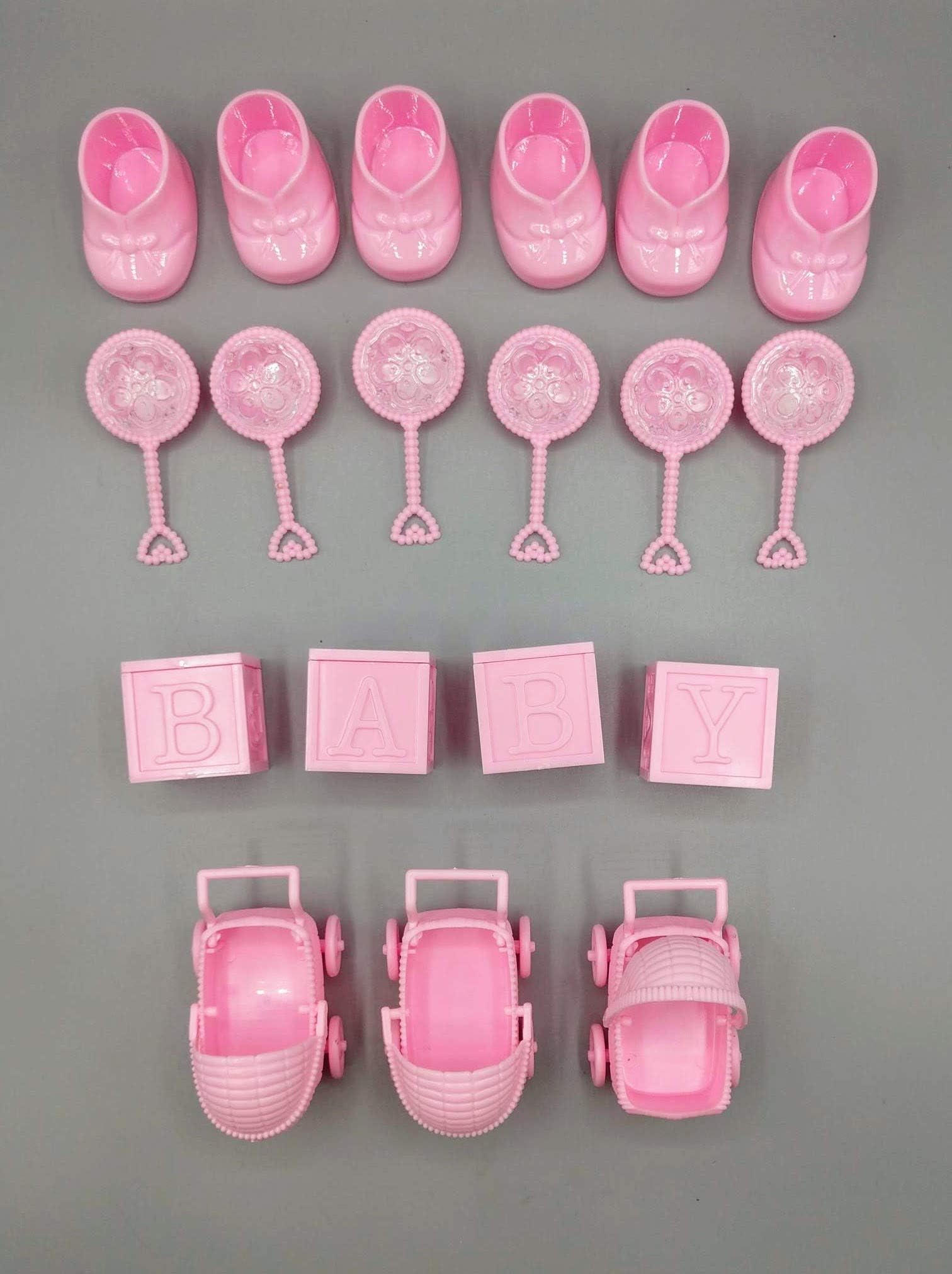 Greenbrier IntlGirl Baby Shower Decorative accents, great for centerpieces, cake toppers and more! (PINK ONLY)