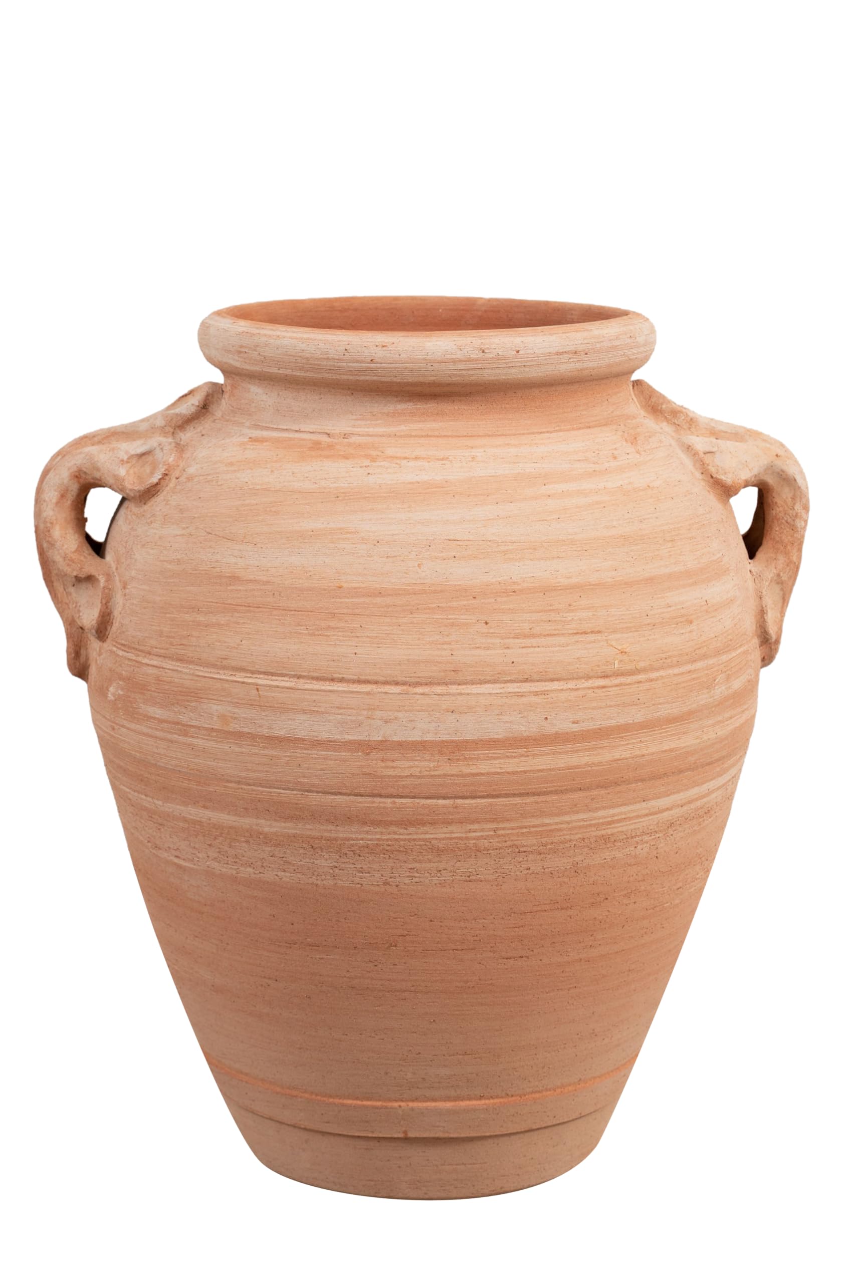 Biscottini Orcio in terracotta con manici 56x46x40 cm - Vasi per piante da esterno - Vaso in terracotta - Vaso alto da interno - Fioriere da esterno decorativa