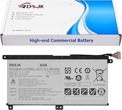 AA-PBUN3AB AA-PBUN3QB Tablet Battery for Samsung Notebook 5 NP300E5K NP530E5M NP550XTA NP730QAA NP740U3L NP740U5L NP740U5M NP740U3M NP800G5M 500R5M 8500GM 810G5M 300E4M 550XAA 300E5K Series 11.4V 43Wh