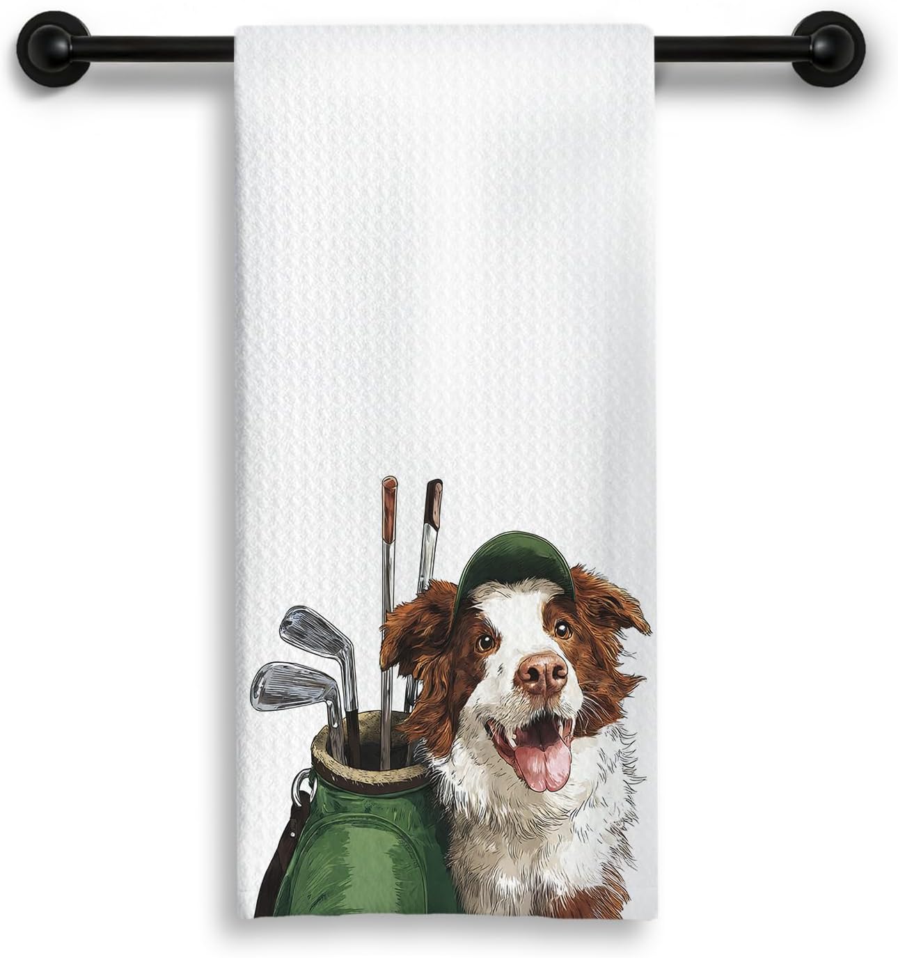 Orange Cat Golf Kitchen Dish Towels, Cat Lovers Mom Lady Gifts, Golfer Golf Lover Gifts, Golfing Kitty Kitten Decorative Hand Tea Towels for Kitchen Bathroom, 16x24 Inch