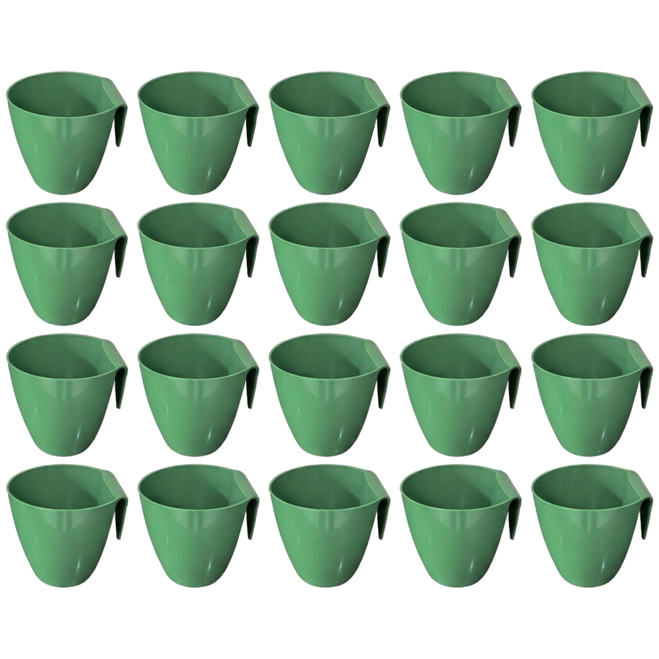 Wilafury 20Pcs Strawberry Propagation Cups, Plastic Strawberry Nursery Pots, Lightweight Seedling Pot Hanging for Seedling Rooting & Transplanting, Green, 8.5x8.5 cm