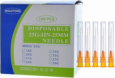 Disposable sterile needles 100Pack (25G-1IN)