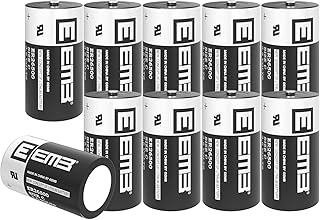 EEMB ER26500 C Size 3.6V Lithium Battery High Capacity Li-SOCL₂ Non-Rechargeable Battery LS26500 SB-C01 TL-2200 for TPMS Automobile tire pressure monitor,Smart card instrument, electricity meter, wireless electric tools, Signal lamp(10)