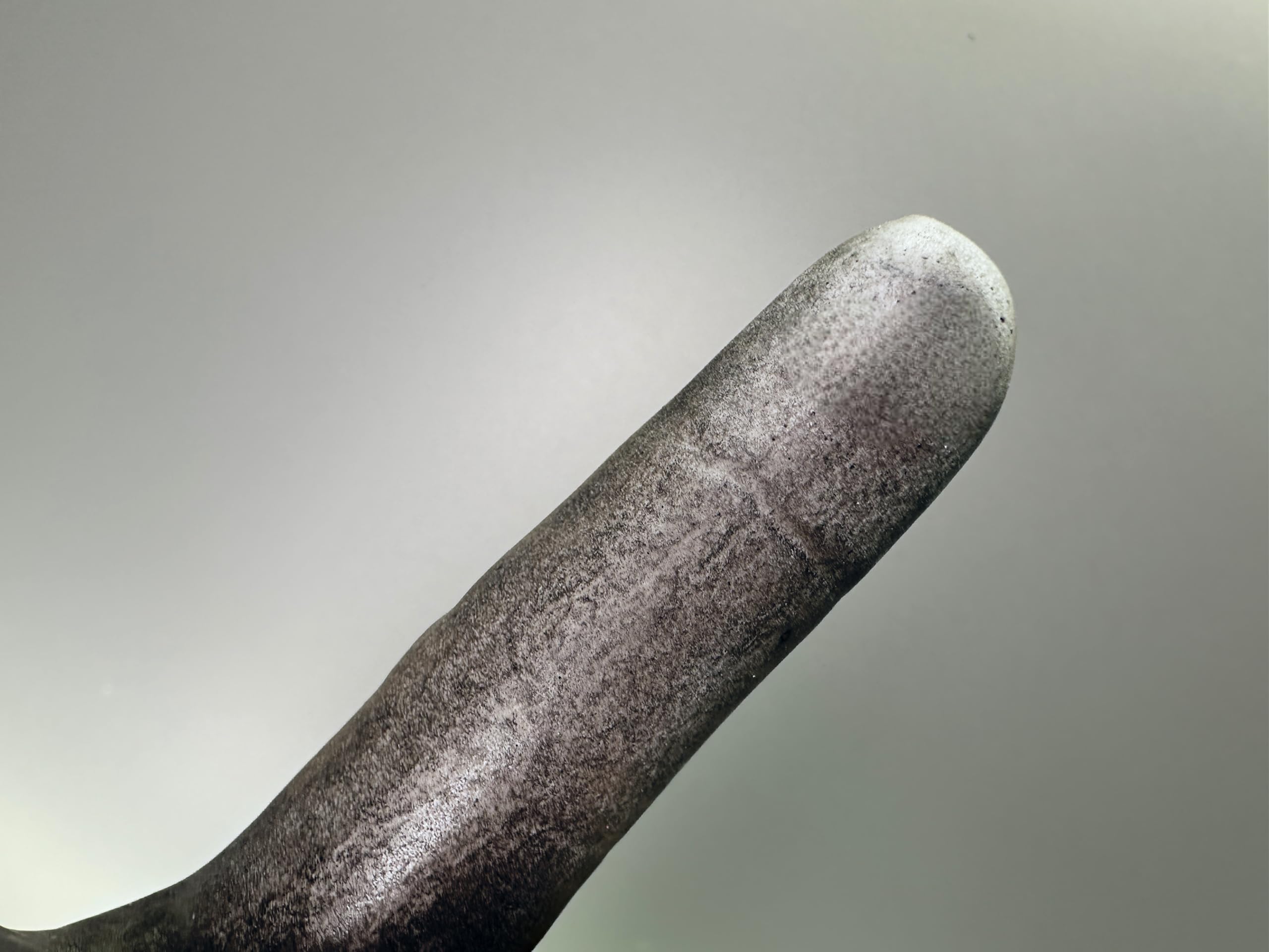 Beton Deko Mittelfinger Steinfigur Steinguss Gartenfigur anthrazit grau