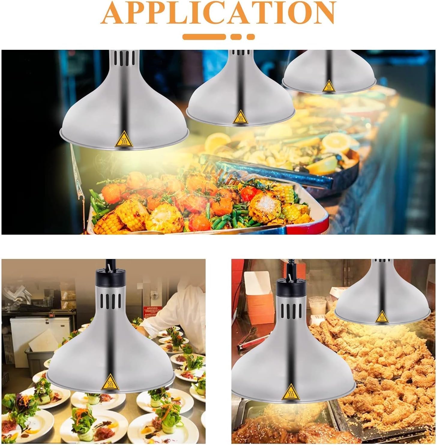 Lampada riscaldante per Alimenti, Lampada riscaldante per Alimenti, Lampada riscaldante a infrarossi per Alimenti, Lampada riscaldante Retrattile da Appendere per ristoranti