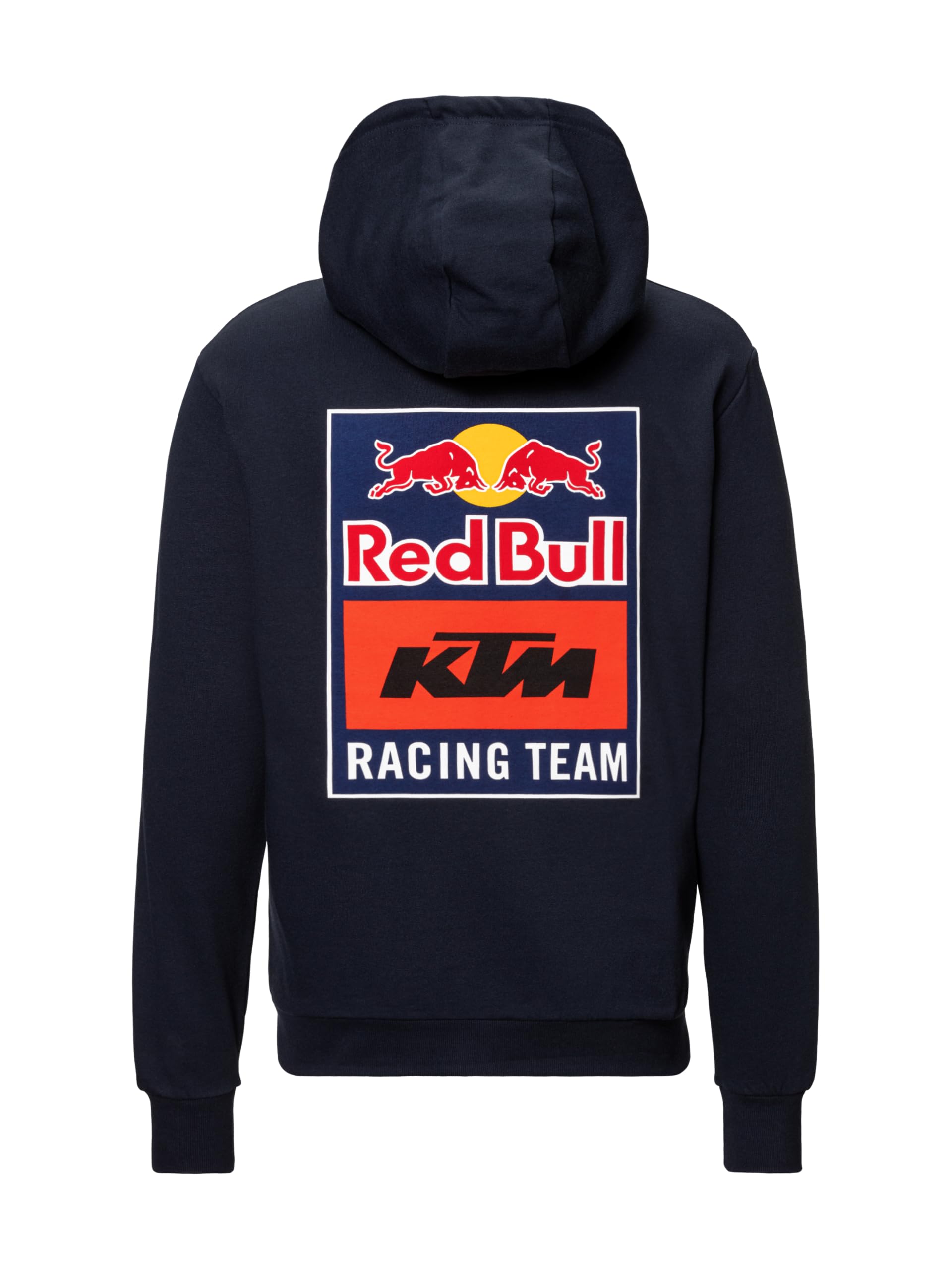 Red Bull ENERGY WEAR RB KTM Racing Logo Zip Hoodie Navy | Offizieller MotoGP Fanartikel - 100% Baumwolle - Rückenflock - Verstellbare Kapuze - Kapuzenpullover - Motorsport