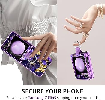 Amazon.com: DUEDUE for Samsung Galaxy Z Flip 5 Case with Ring