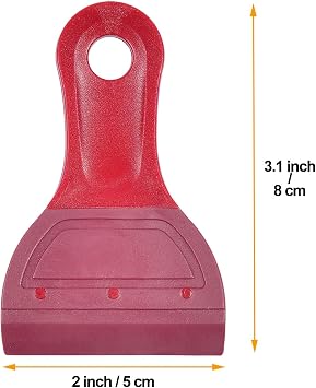 Extra Small Squeegee Soft Rubber Blade 2 Inch Mini Size for Screen Printing, Chalk Paste or Ink, Self-Adhesive Vinyl, Desktop Screen Cleaning, Pack of 2