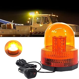 回転灯 黄色 12V/24V兼用 回転・点滅 ledストロボライト パトランプ マグネット式 3mコード延長 視認性向上 非常ライト 車 30LED 15W 3種類の点灯バタン 作業灯 led 警告灯 道路誘導灯 工場/建設現場/公共の場所などに適応