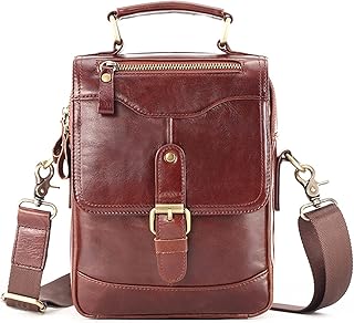 Maletín de Cuero Impermeable, Bolsos de Trabajo para computadora portátil, Bolso de Mensajero Comter de Gran Capacidad, Bolso Multifuncional (Color: café, tamaño: 23 * 18 * 7 cm)